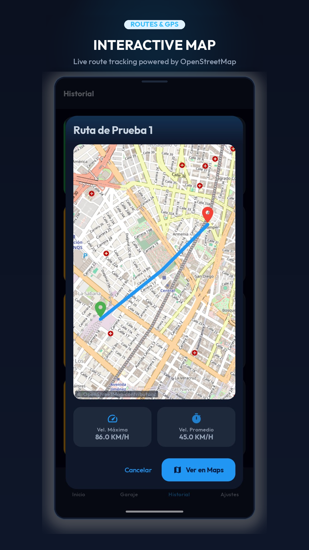 Mapa y Rutas OSM